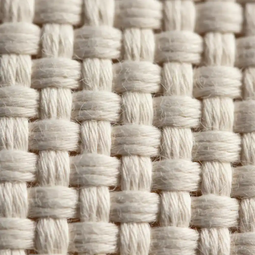 Close up of organic cotton weave texture